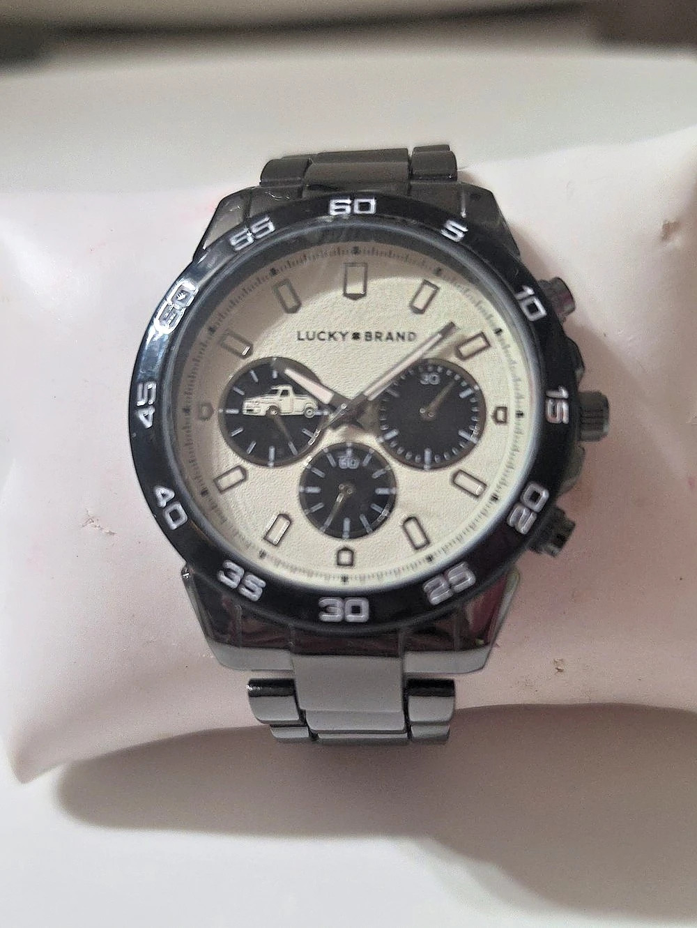 Lucky Brand Chronograph Watch in Black & Silver